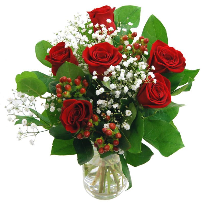 Heartfelt 6 Red Rose Bouquet